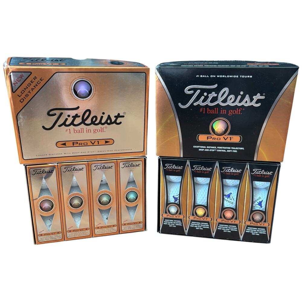 Titleist Pro V1 - Dozen 392 & Dozen 352 Dimple Balls (24) - MLIM & Invesco NIB